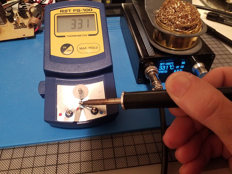 使用温度计校准返修台温度