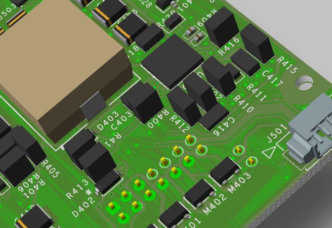 具有不同元件高度的 PCB