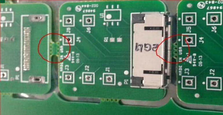 带有用于去面板的分离式片的 PCB 面板