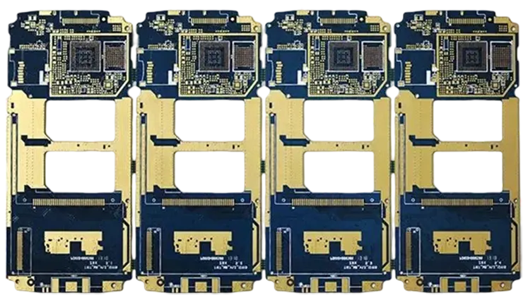 手机 PCB 展示高密度互连和元件放置