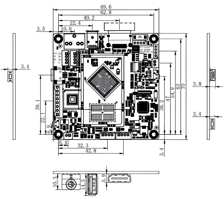 在在线设计软件中设置自定义 PCB 尺寸。